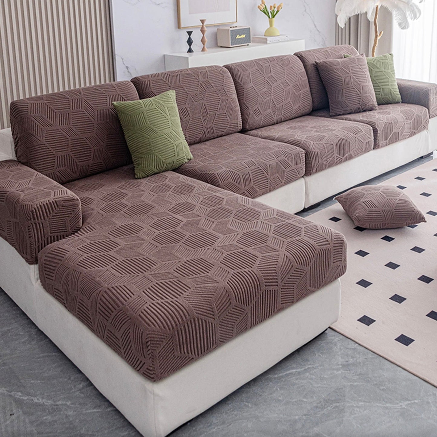Honeycomb Stretch Couch Cover
