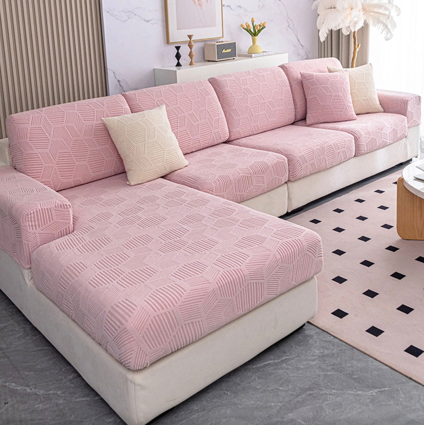Honeycomb Stretch Couch Cover